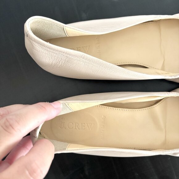 J.Crew Anya Nude Ballet Flat Slip-On Leather Shoes Women’s Size 8.5 - Picture 5 of 10